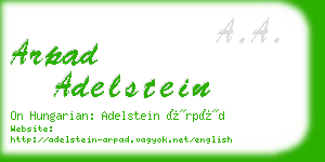 arpad adelstein business card